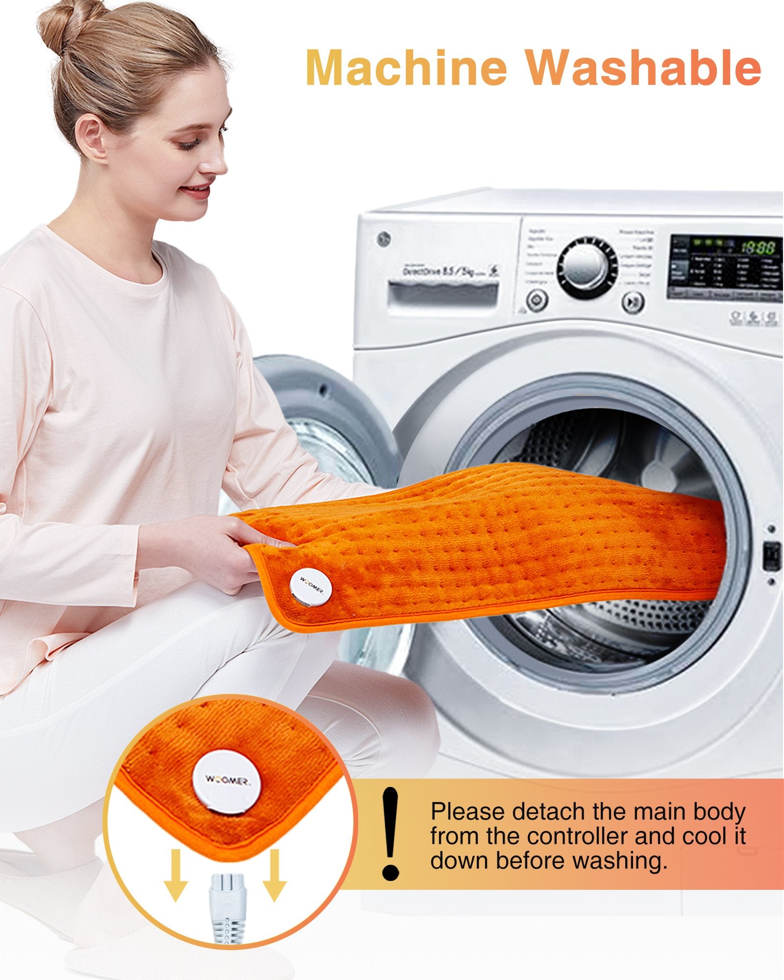 Electric heating pad - Pumpkin 17"x 33"