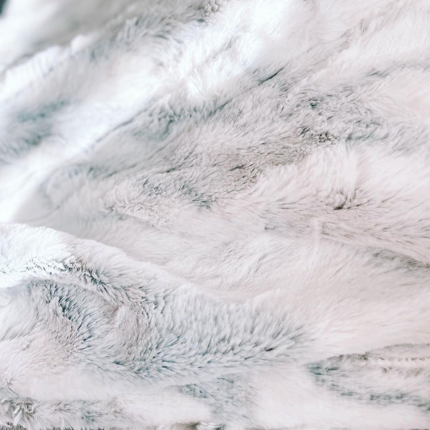 Marble Blue Soft Faux Fur& Sherpa Electric Heating Throw