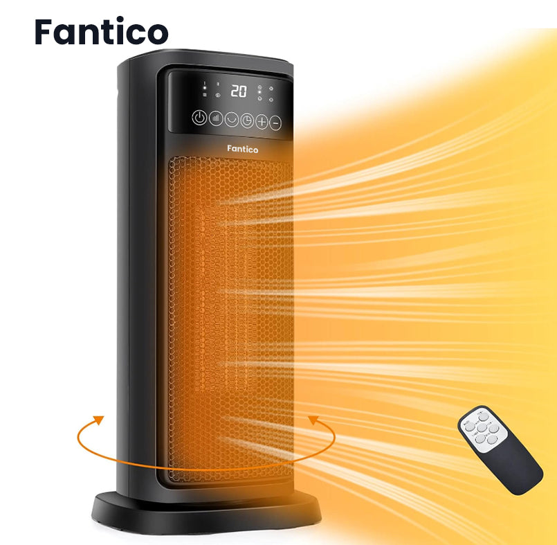 FANTICO 1500W Oil Filled Radiator Heater Portable, Powerful Space Heater w/ 3 Heating Modes & Adjustable Thermostat, Tip-Over & Overheat Protection, Electric Heater for Home Office Indoor, Black