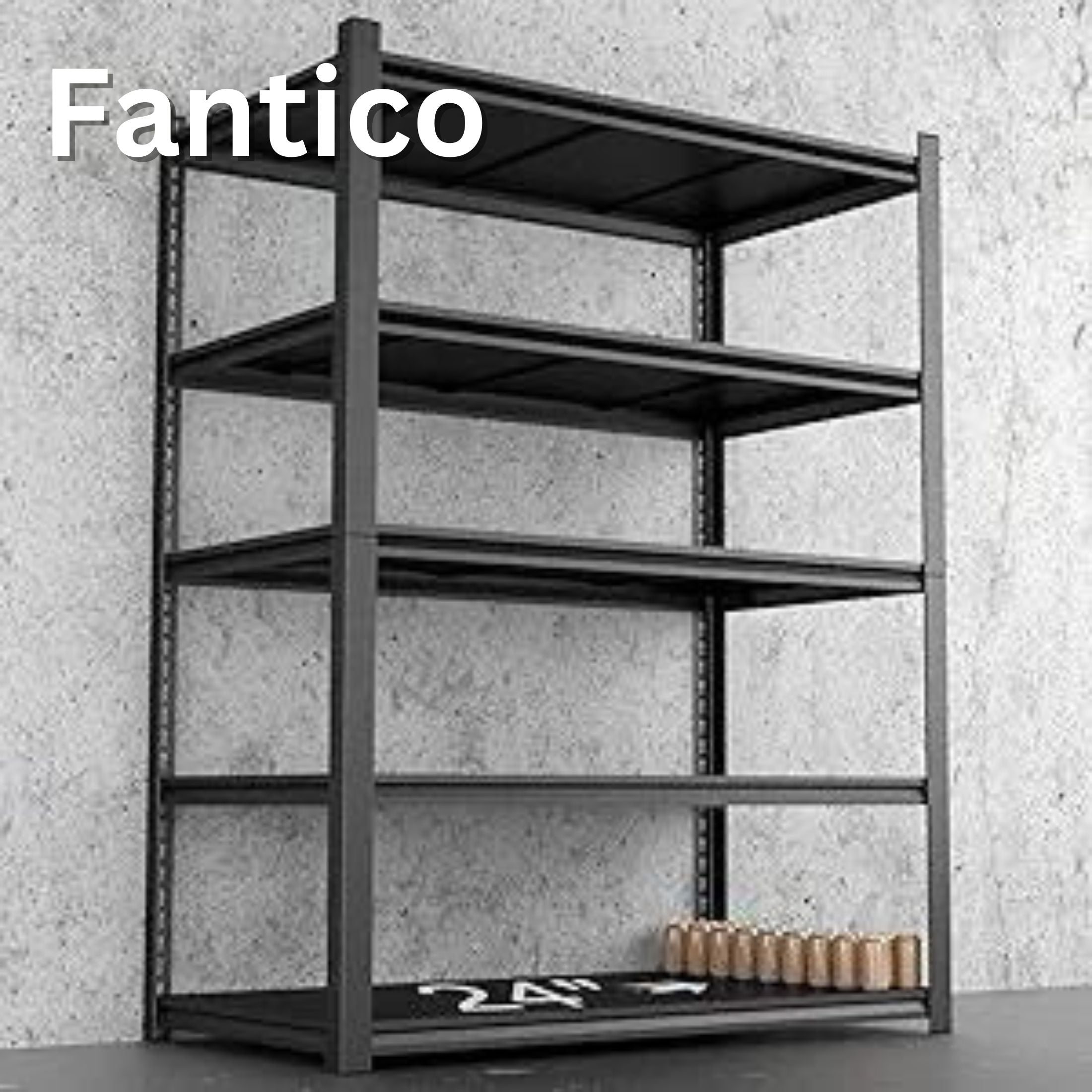 FANTICO Shelves, 3000LBS Load Metal Storage Shelving,Storage Rack Shelf for Shed, Garage, Pantry, Basement