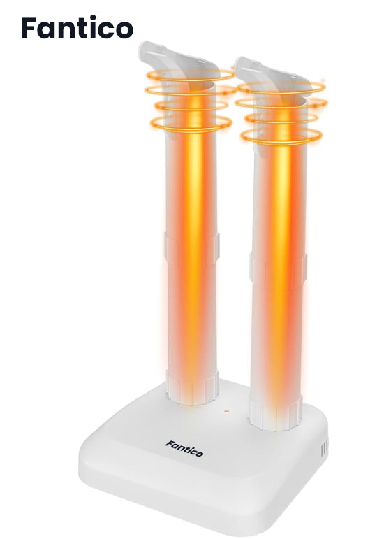 FANTICO Boot Dryer for Work Boots - Shoe Dryer with 24-Hour Delay Timer, Portable Glove Dryer & Boot Warmer, Automatic Shut-Off Timer, Folding Design, Smart Panel, White