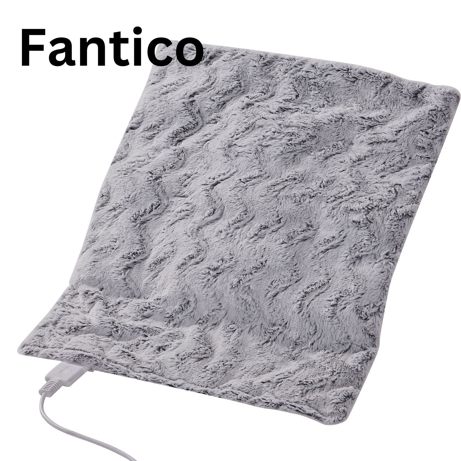 FANTICO Weighted Heating Pad Extended 20”×24” Electric Massaging Heating Pad for Back Pain Relief, Natural Pottery Bead, 4 Massage Modes and 4 Heat Settings, 2H Auto-Off, 4.94LB, Dreamy Milky Way