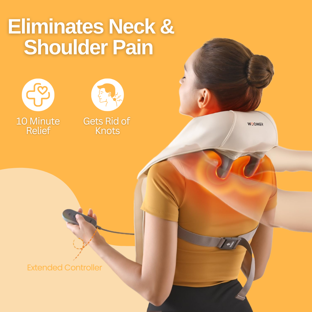 WOOMER® Heated Shiatsu Neck and Shoulder Massager
