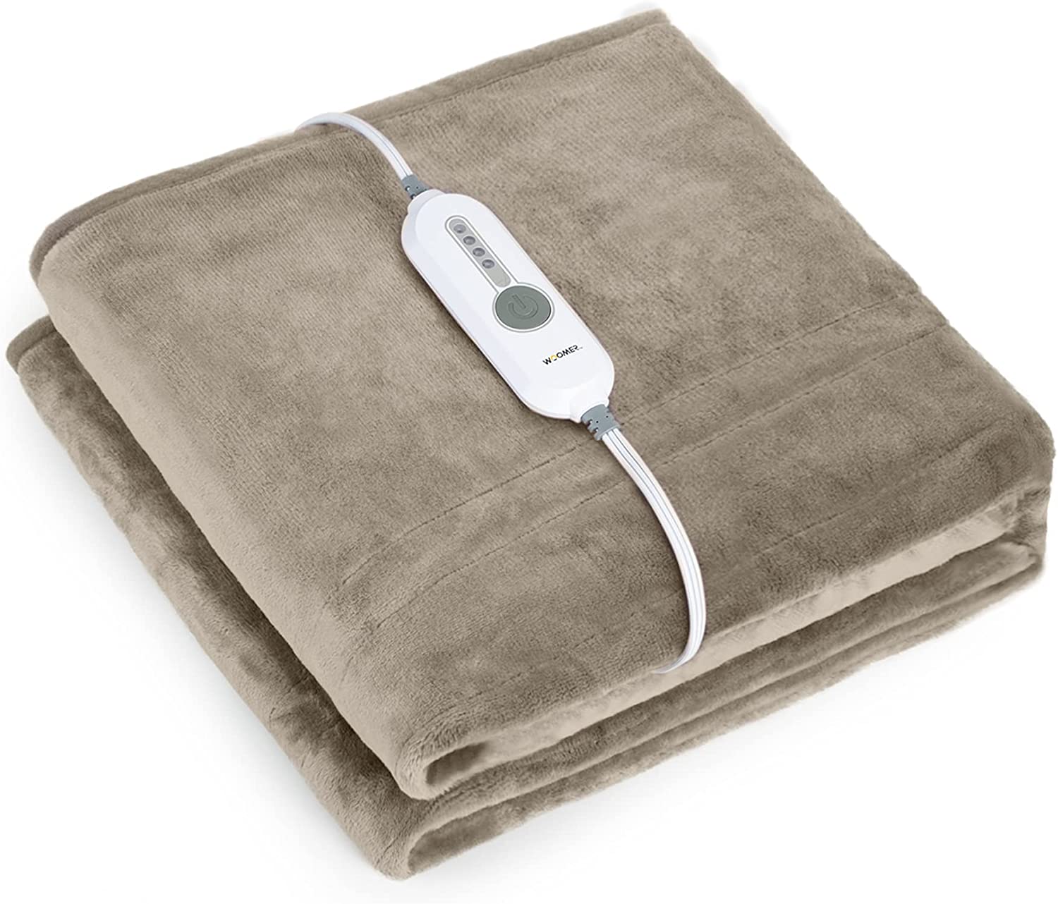 Taupe Soft Flannel Electric Heating Throw