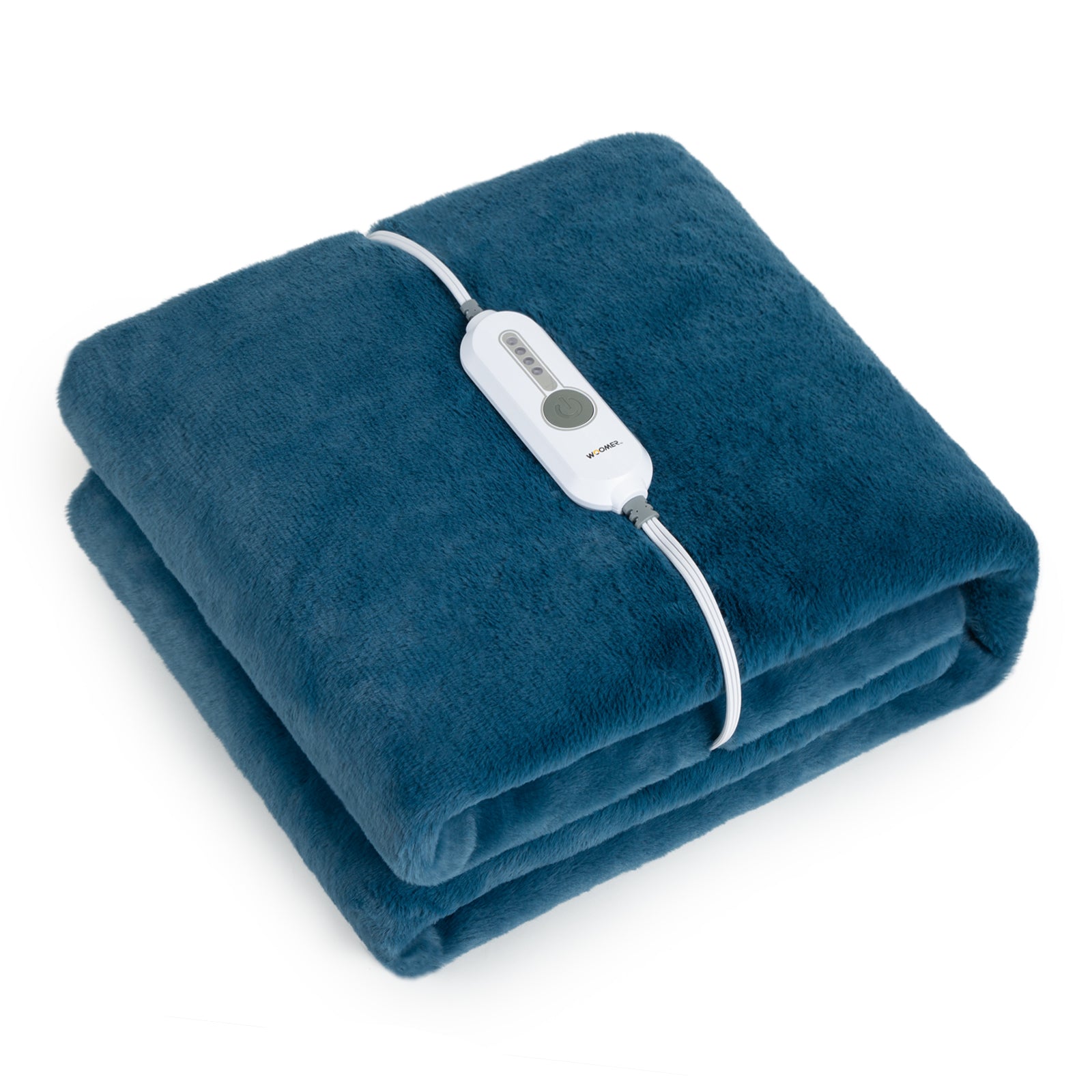 Blue Soft Faux Fur Electric Heating Throw