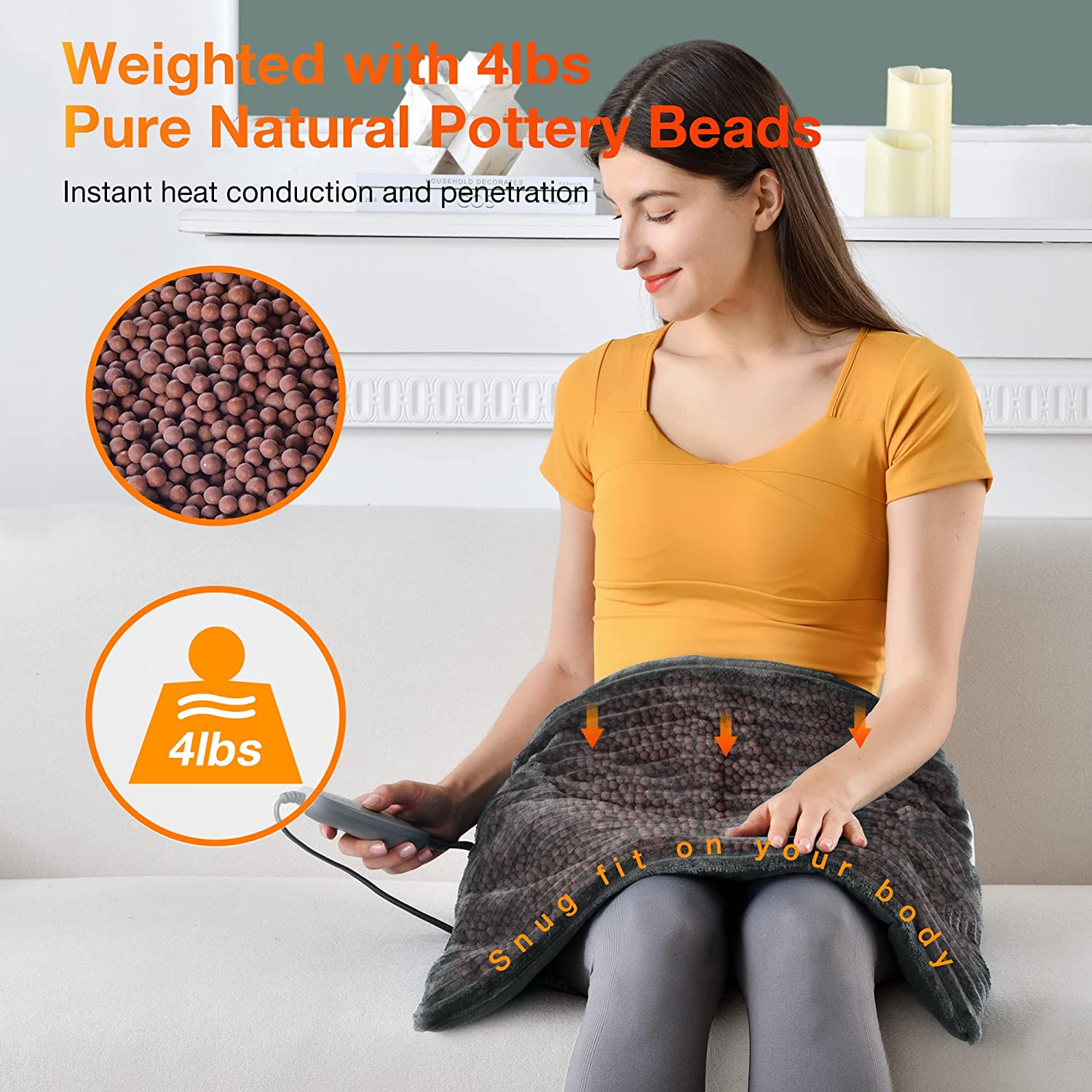 [NEW] Weighted Massage Heating Pad - 20'' x 24''