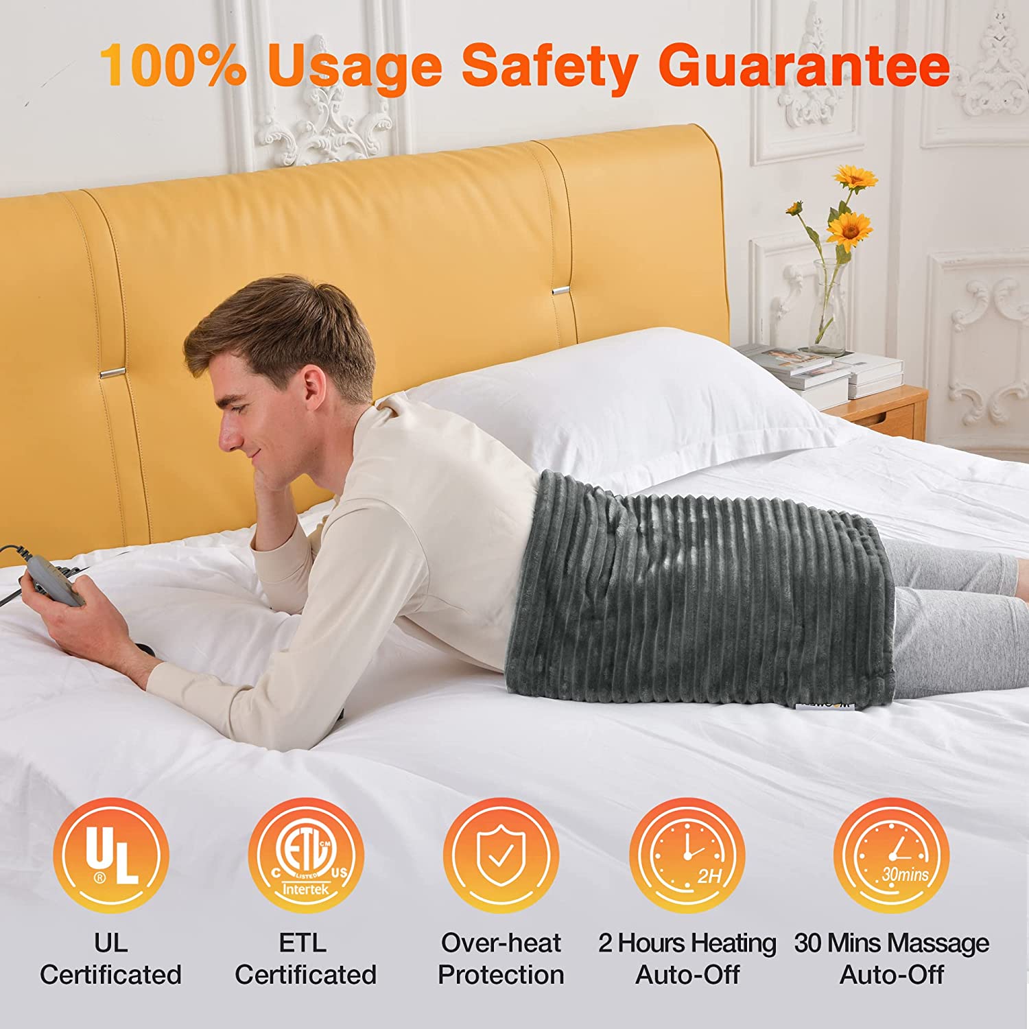 [NEW] Weighted Massage Heating Pad - 20'' x 24''