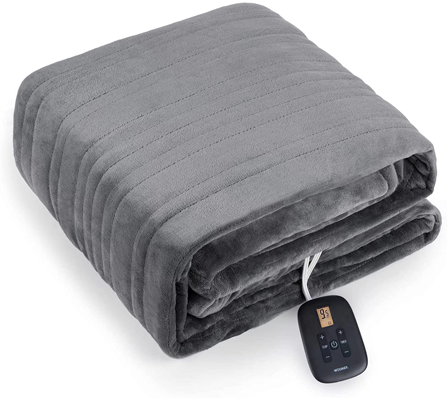 Electric Heating Blanket - Flannel Sherpa - Gray - 62"x 84"