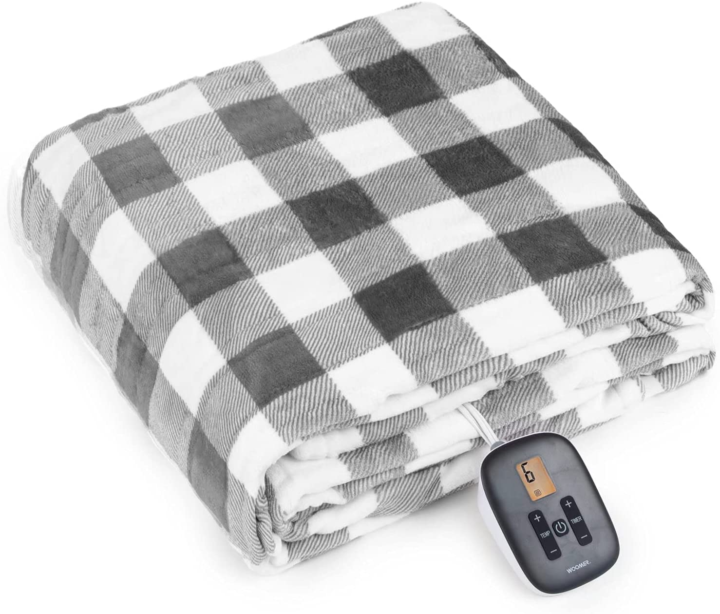 Electric Heating Blanket - Grey White 62"X 84"