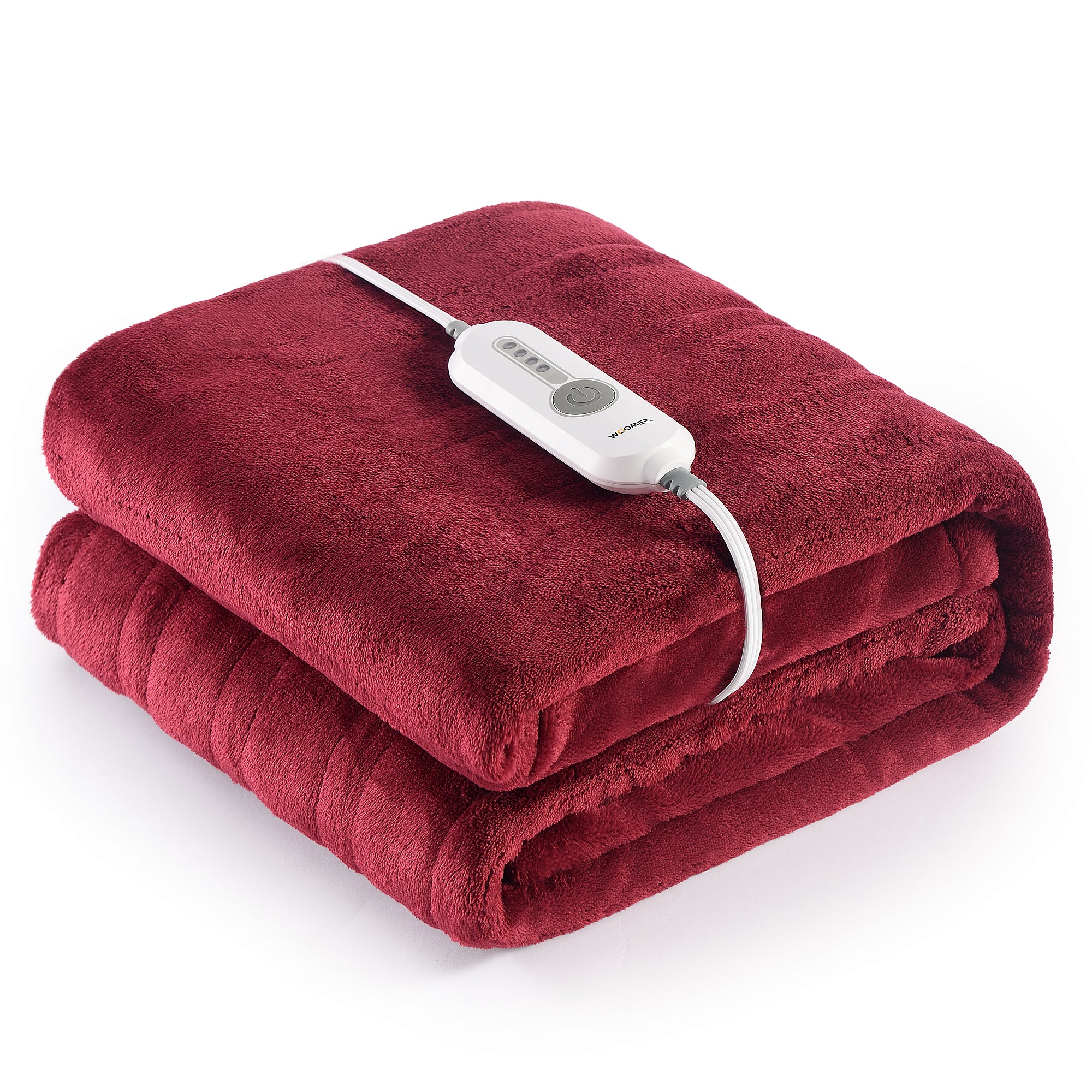 Burgundy Soft Flannel Electric Heating Throw